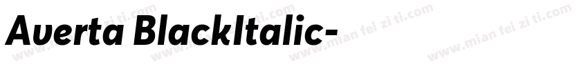 Averta BlackItalic字体转换